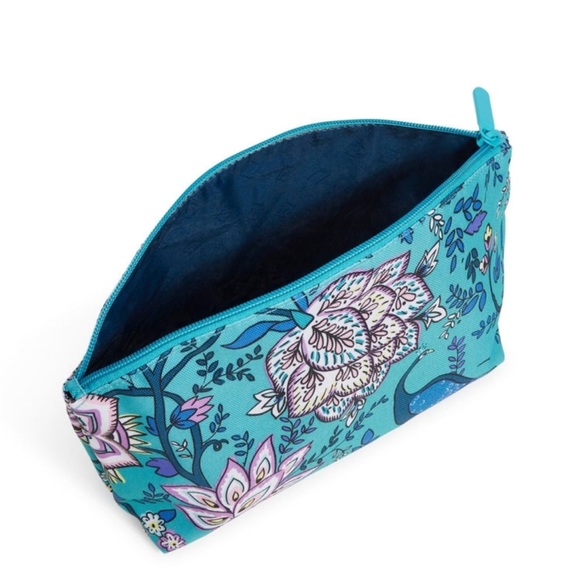 Vera Bradley Lighten Up Large Traveler Duffel and cosmetic bag Peacock Garden - Picture 9 of 16